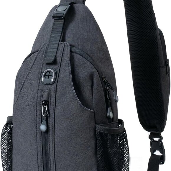 Water-Resistant Crossbody Sling Bag with USB Port & RFID Protection for Men - Picture 1 of 9